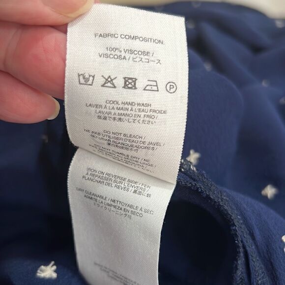 Charli Navy Embroidered high low wrap dress size 4 EUC - Picture 14 of 14